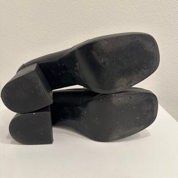 Nine West Tamsey3 Black Chunky Loafers Heels Size 10M USA Casual Preppy Classic - Picture 7 of 8